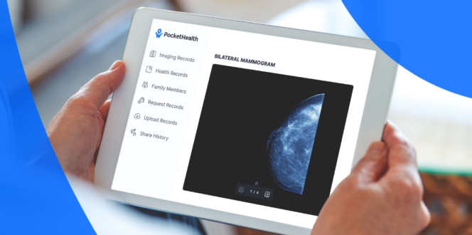 Pockethealth report reader for mammograms